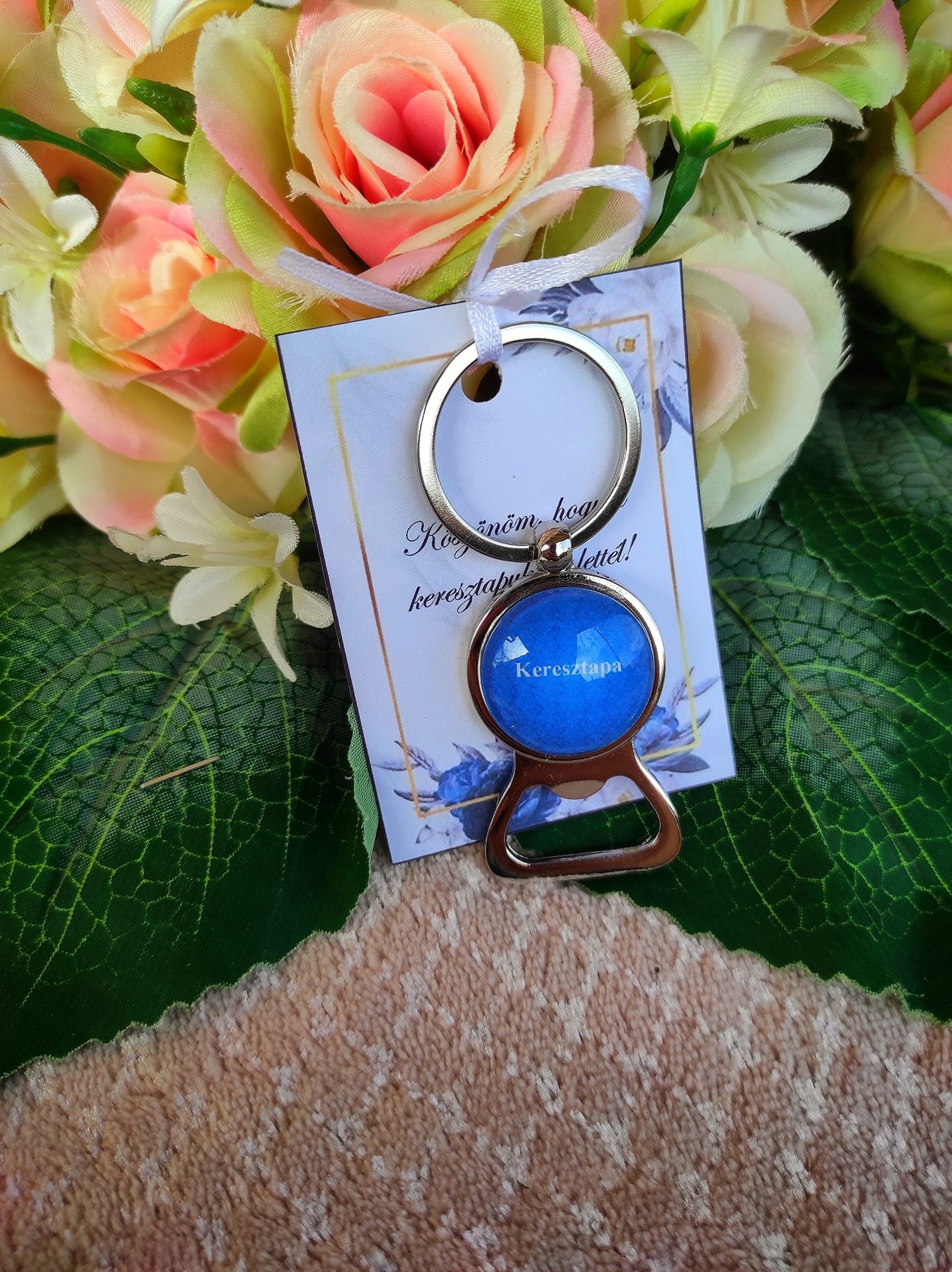 Sörnyitós keresztapa kulcstartó